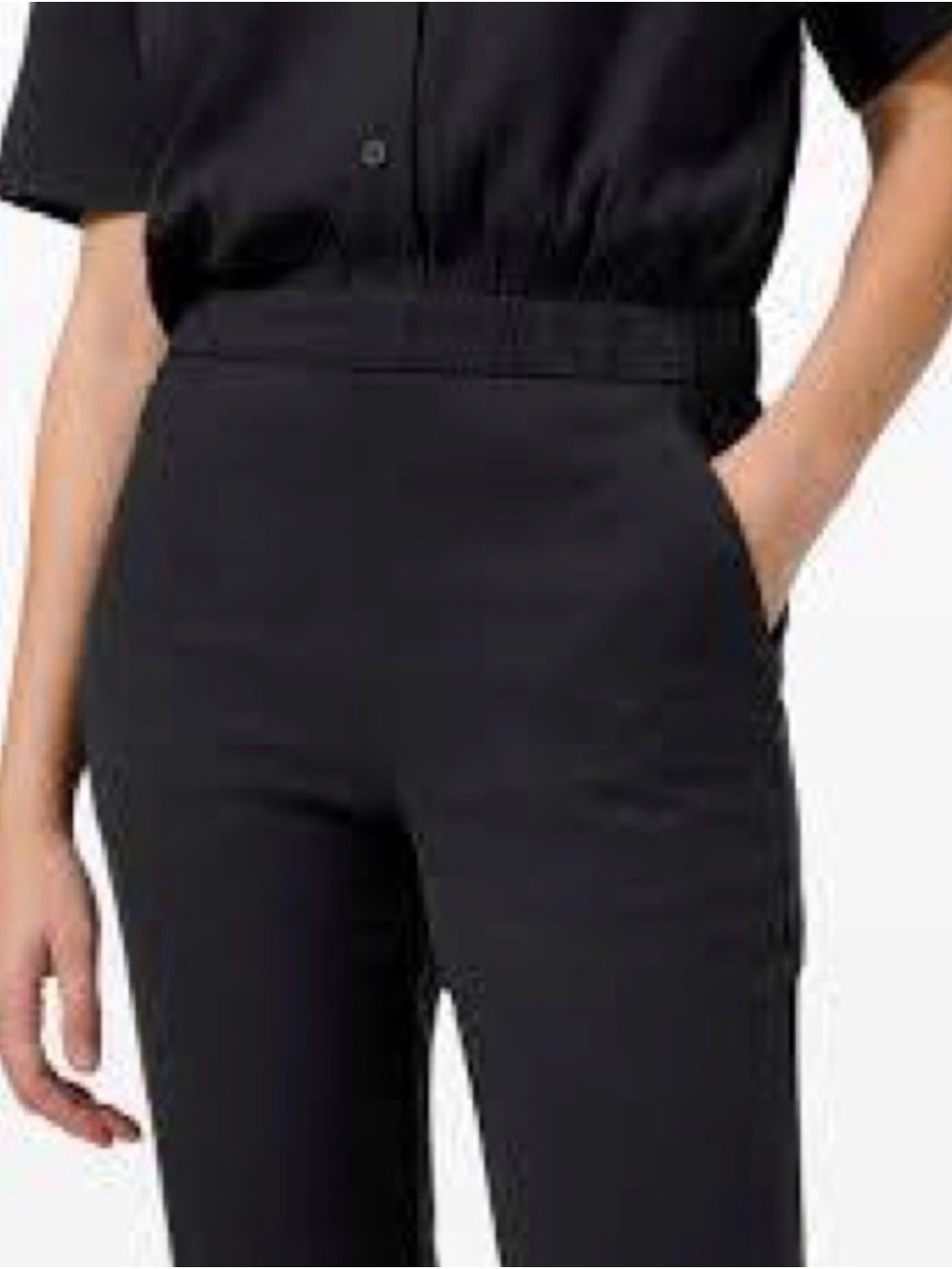 lululemon athletica Black Short sleeve jumpsuit size 6